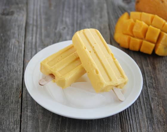 Creamy Mango Ice Pops photo