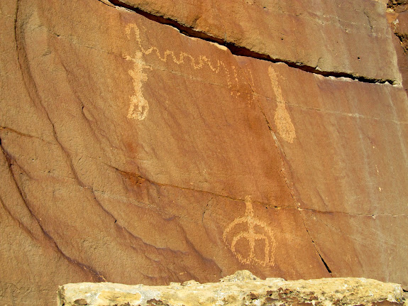 High-up petroglyphs