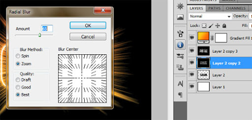 Aplicando o Radial Blur