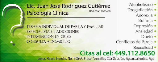 Psic. Juan Jose Rdz, jesus reyes heroles #205, versalles, 20235 Aguascalientes, Ags., México, Clínica psiquiátrica | AGS