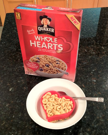 Heart-shaped Quaker Whole Hearts – submitted by self-proclaimed cereal fanatic Darren Lund Heart-shaped Quaker Whole Hearts – submitted by self-proclaimed cereal fanatic Darren Lund