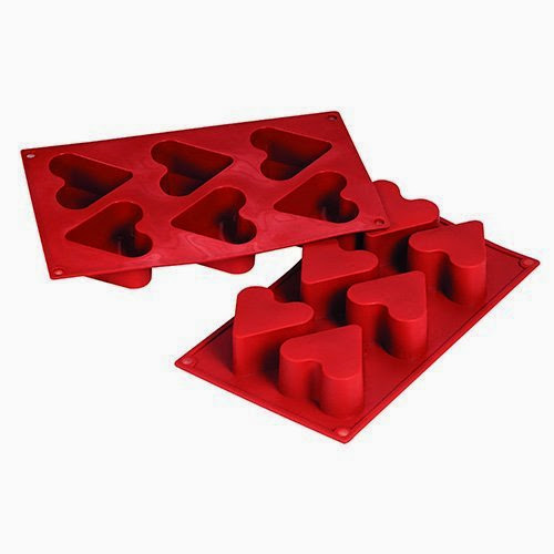  Fat Daddio's 4.4-Ounce Silicone Bakeware, Heart