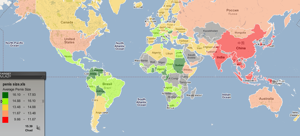 Det Bedste: Dagens kort: Penis verdenskort