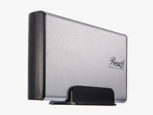  Rosewill Full Aluminum Cover Metal Tray 3.5-Inch USB 2.0/eSATA External Enclosure, Silver (RX35-AT-SC SLV)