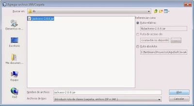 Aadir libreras .jar necesarias para el acceso a base de datos Microsoft Access de forma nativa desde aplicacin Java mediante Jackcess