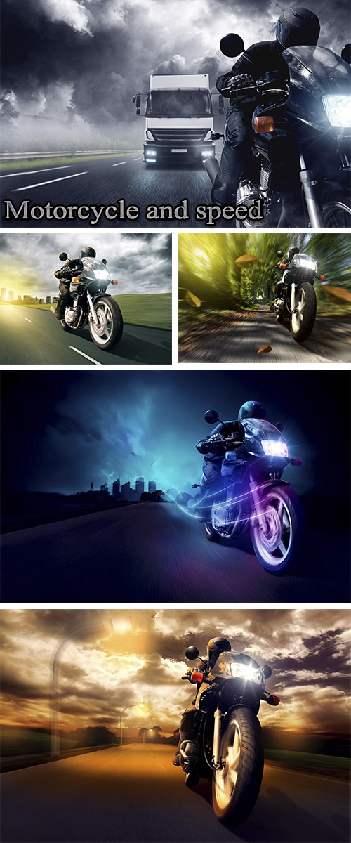Stock Photo: Motorcycle and speed