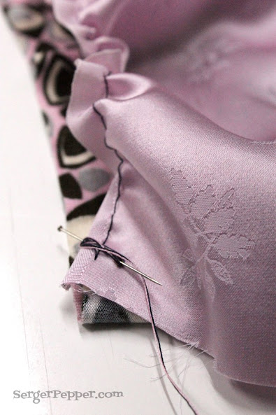 Serger Pepper - Couture Lace Skirt DIY - Guest Post Mabey she Made it  -  "8" around the pin