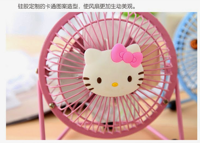 Hello Kitty Cute Mini Steel Usb Table Desk Fan Powerbank