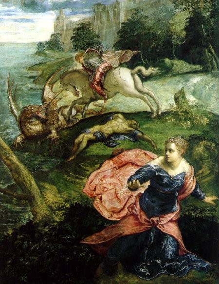 مار جرجس و التنين Tintoretto_dragon