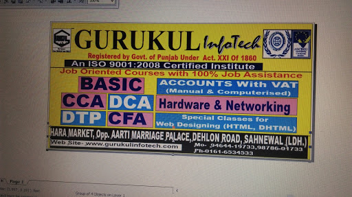 Gurukul Infotech, Lalheri Rd, Nandi Colony, Khanna, Punjab 141401, India, Software_Training_Institute, state PB