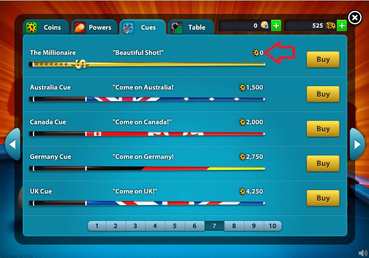 8 Ball Pool Cues, Table Cheat New1
