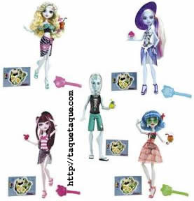 Monster High - Novedades para 2012: colección Island Dolls formada por Gil Webber, Lagoona Blue, Abbey Bominable, Ghoulia Yelps y Draculaura