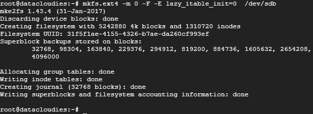 datacloudies persistent disk