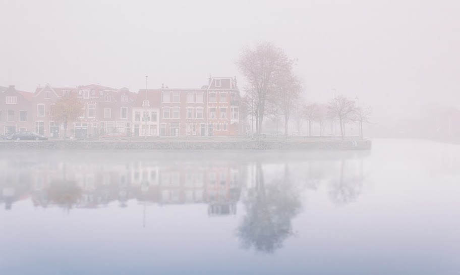 Haarlem, Netherlands in the fog. Photographer Hillary Fox