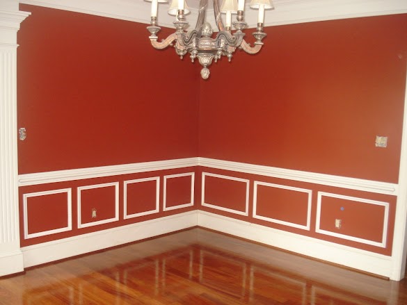 Chair Rail Boxes : Lipstick and a Brad Nailer ... are the only essentials ... / Install your molding boxes below following your map drawn on the wall.