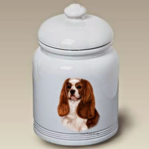 Cavalier King Charles Blenheim Dog Treat Jar by Tamara Burnett