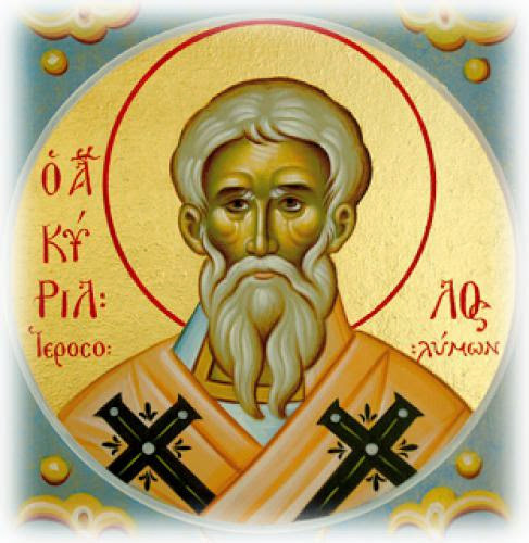 Saint Cyril Of Jerusalem As A Model For Our Lives