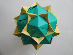Dodecahedron from Propeller Units in Tomoko Fuse's "Multidimensional Transformations: Unit Origami".
