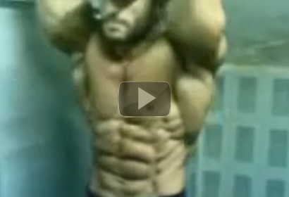 Awesome Bodybuilder Pose and Take His Shorts Off