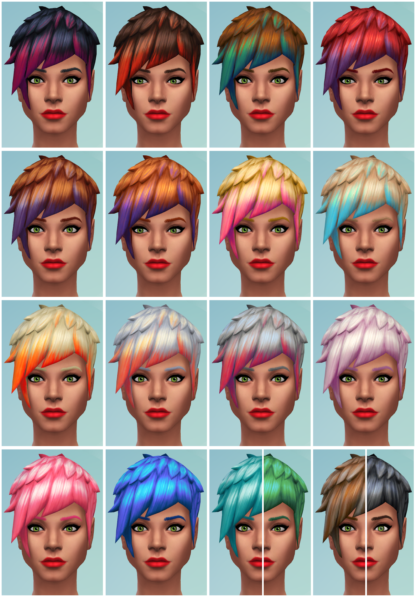 Cabello, Colores y Vello Facial (Demo del CAS de Los Sims 4) - Sims Soul -  Novedades de Los Sims 4