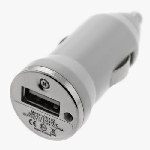  GTMax White USB Mini Car Charger Vehicle Power Adapter for Barnes  &  Noble NookColor Ebook