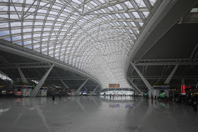 main departure hall at Guangzhou South Train Station in China