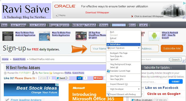 NoDofollow Firefox Add-On