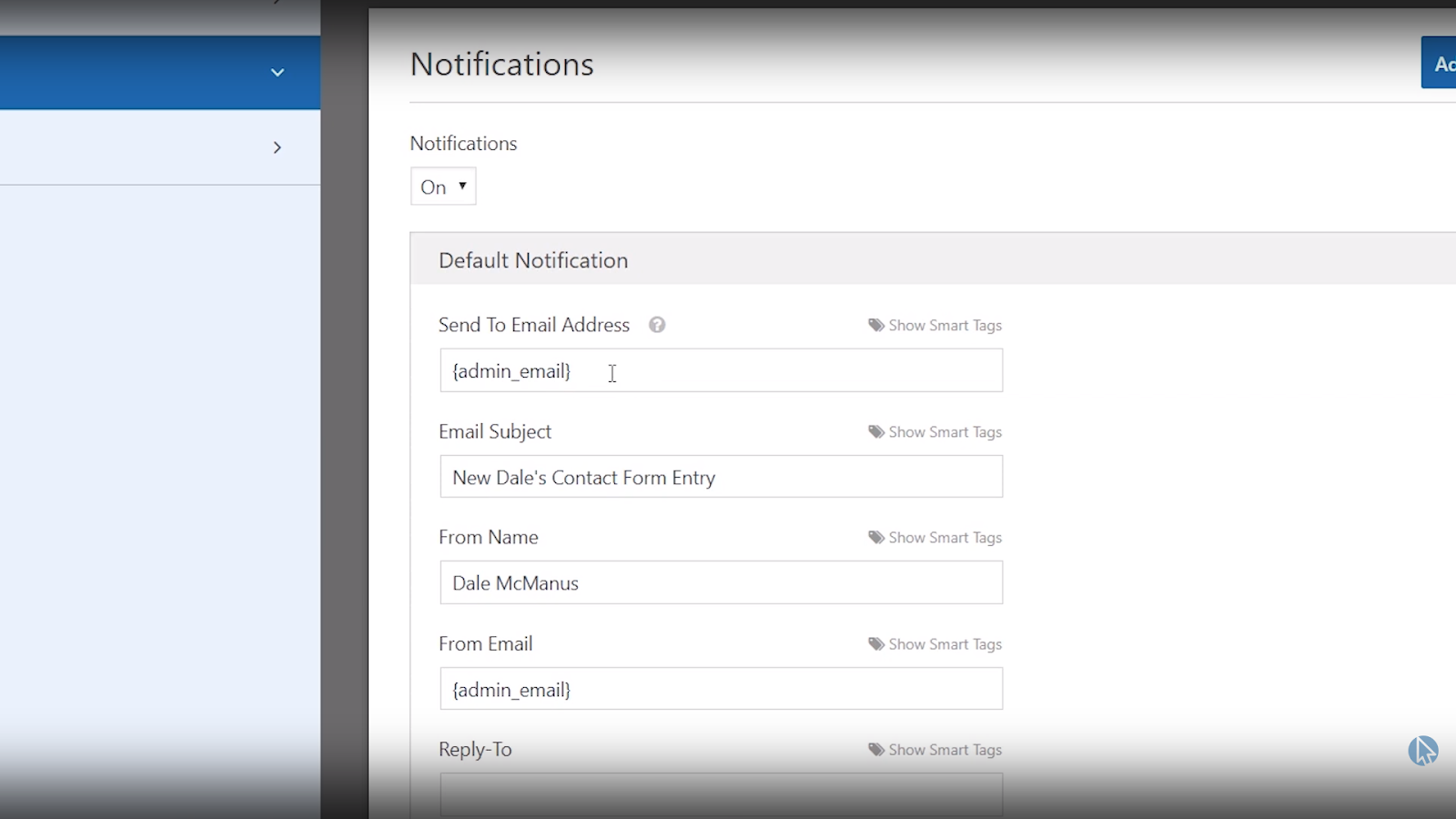 wpforms wordpress contact form notification settings