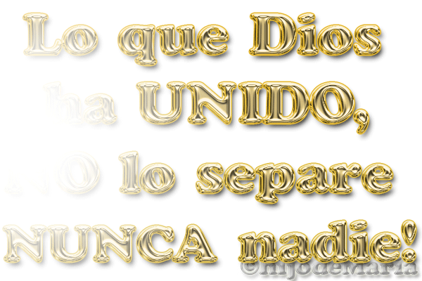 En el Sacramento del Matrimonio Dios da los Dones y capacidades para sacar adelante a la familia! NO A LA UNION LIBRE.