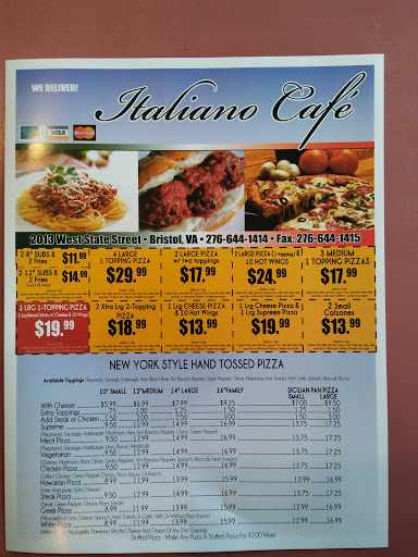 Cafe «Italiano Cafe», reviews and photos, 2013 W State St, Bristol, VA 24201, USA