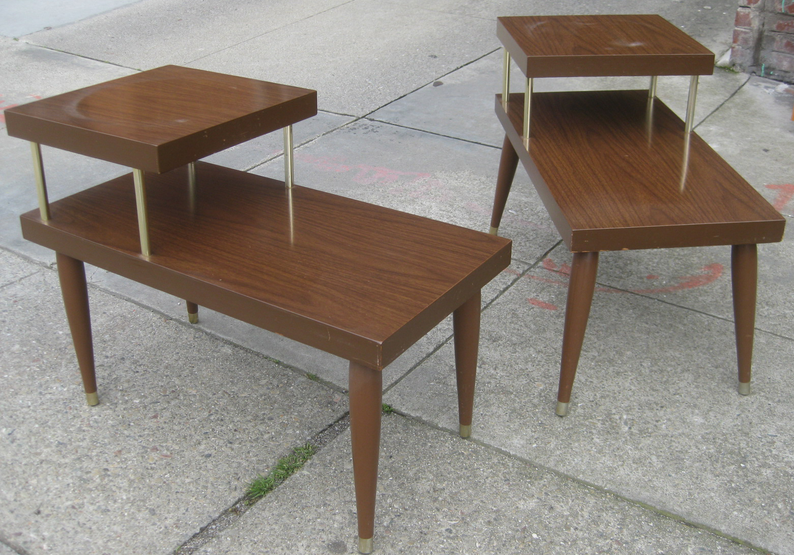 UHURU FURNITURE & COLLECTIBLES: SOLD - Mid-Century Side Tables - $35