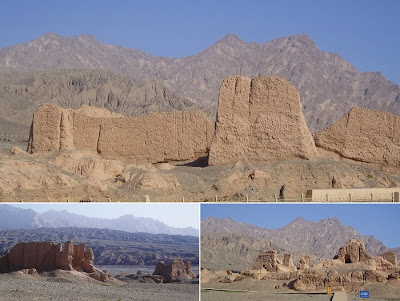 シルクロード旅行記・新疆ウイグル|クチャ郊外 遺構が点在するスバシ故城遺跡群