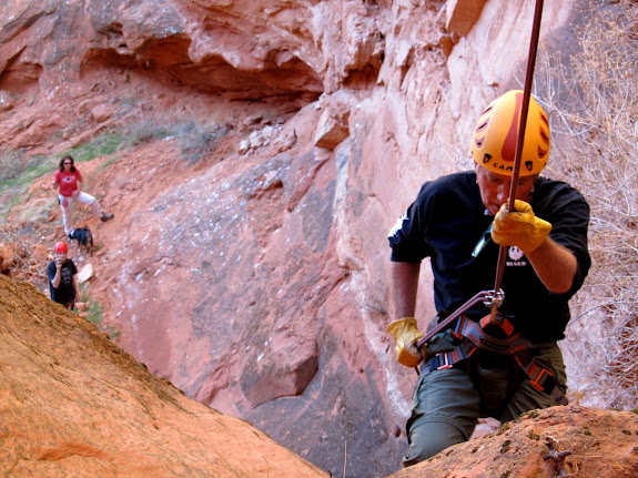 Ken on the second stage of the rappel
