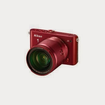  Nikon 1 J3 14.2 MP HD Digital Camera with 10-100mm VR 1 NIKKOR Lens (Red)