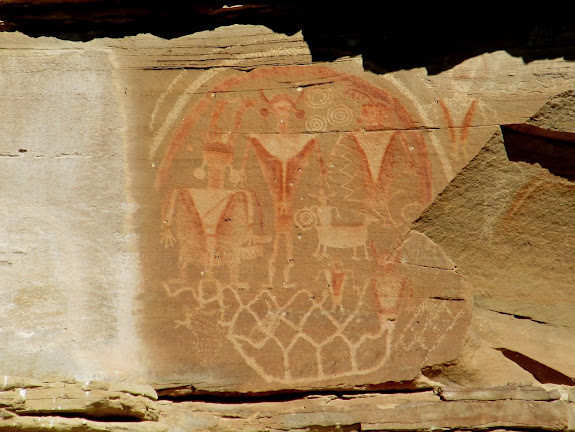 Ferron Box pictographs and petroglyphs