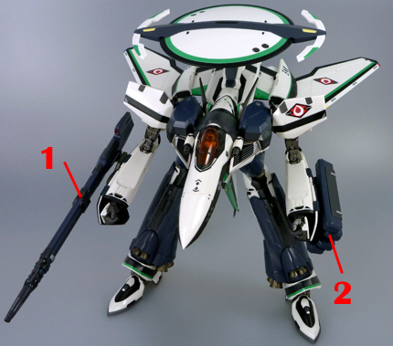 Macross Frontier RVF-171EX Armored Nightmare Plus EX Armament weapon position