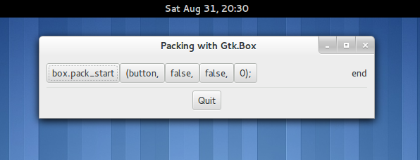 Packing with pack_end()