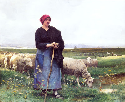 Julien Dupré - A Shepherdess with her flock