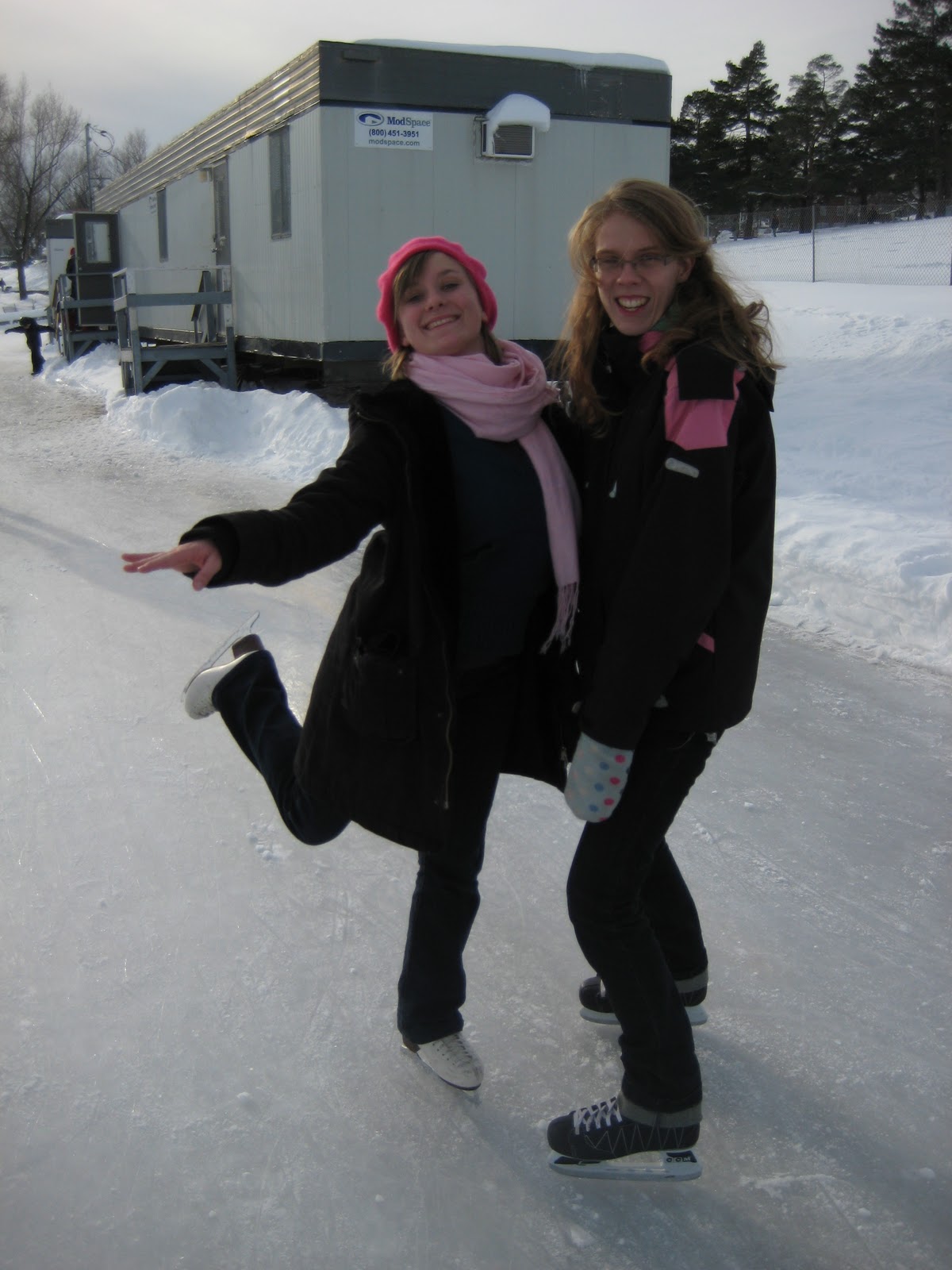 in Canada Ice skating au Lac des Nations