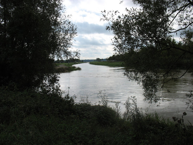 Gezicht op het afwaterings kanaal van Lac du Der