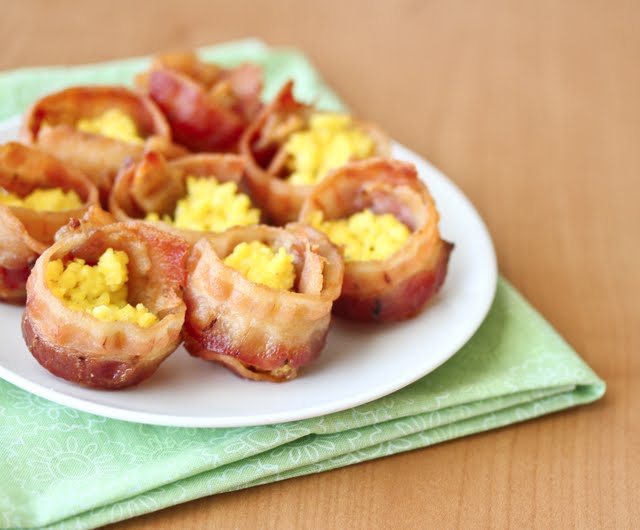 close-up photo of Mini Bacon Egg Cups
