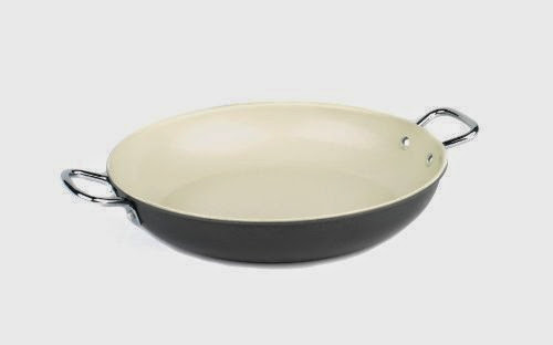  Paderno Stainless Steel Paella Pan, 10 inch