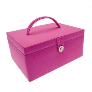 Buy Button It Large Hot Pink Sewing Box