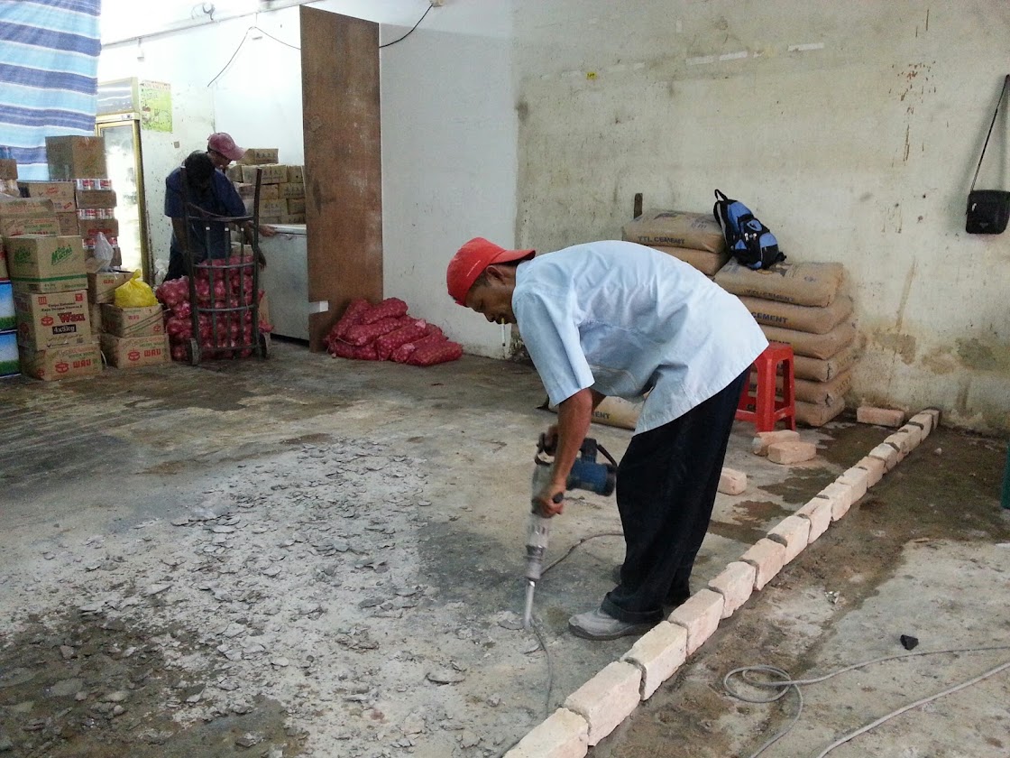 hacking floor