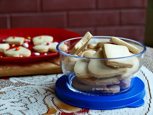 Eggless Shortbread Cookies