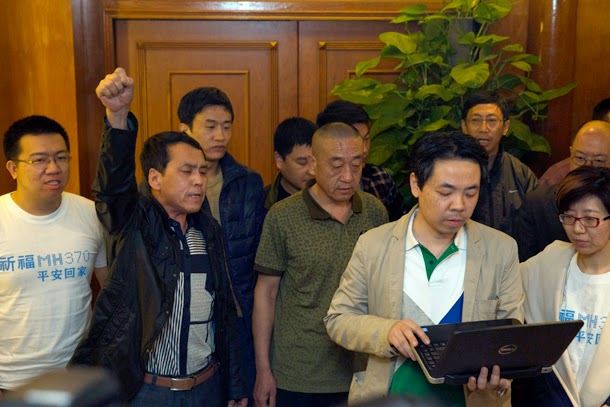 Relatives of missing passengers