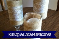 Burlap and Lace Hurricanes