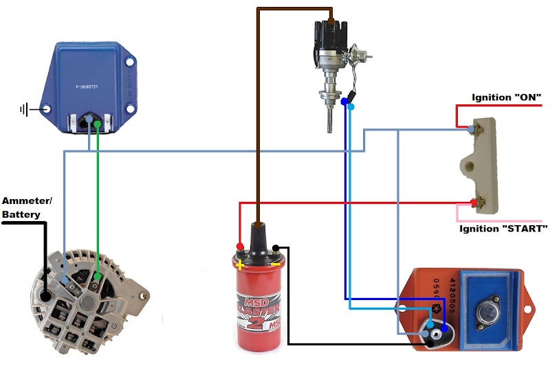 Ignition and Charging Wiring and Conversion - DodgeTalk ... datsun 620 wiring diagram for distributor 