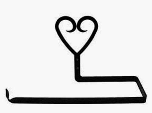  Wrought Iron Heart Horizontal Wall Paper Towel Holder
