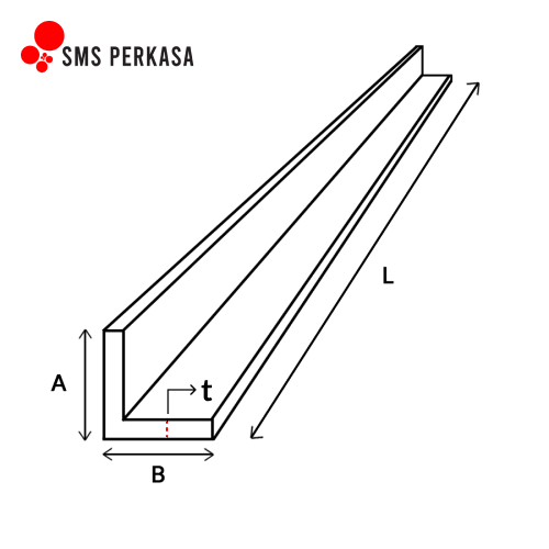 Dimensi ukuran besi siku